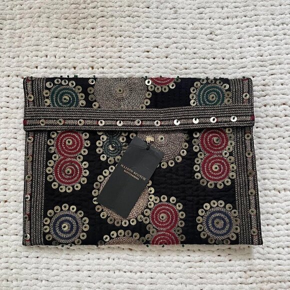 New Maison Scotch Beaded Clutch Bag - Picture 1 of 4